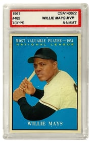 1961 Topps Willie Mays MVP | Graded 8