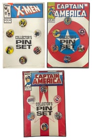 Marvels Captain America and XMen Pin Set Collection