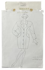 Christian Dior | Original Designer Sketch | One of a Kind Artwork