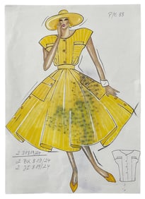 Christian Dior | Original Designer Sketch | One of a Kind Artwork