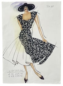 Christian Dior | Original Designer Sketch | One of a Kind Artwork