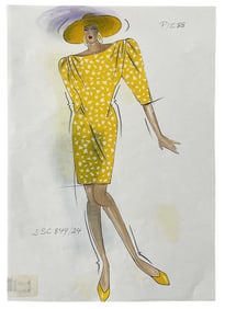 Christian Dior | Original Designer Sketch | One of a Kind Artwork