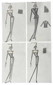 Luxury Fashion Brands | Original Designer Sketch | One of a Kind Artwork