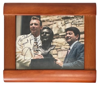 Signed Joe Montana and Eddie Bartolome Photo | with no coa