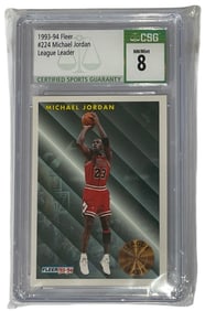 1993 to 94 Fleer Michael Jordan No. 224 | Graded 8