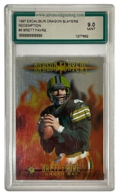 1997 Excalibur Dragon Slayers Redemption No. 5 Brett Favre | Graded 9
