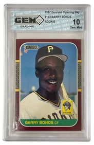1987 Donruss Opening Day No. 163 Barry Bonds | Graded 10