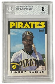1986 Topps Traded No. 11T Barry Bonds | Graded 8