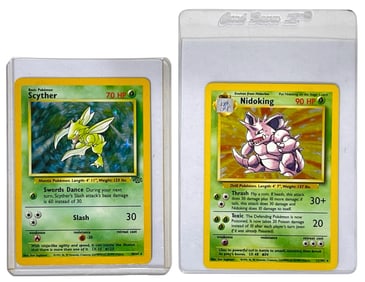 Pokemon Trading Card Collection | Scyther and Nidoking