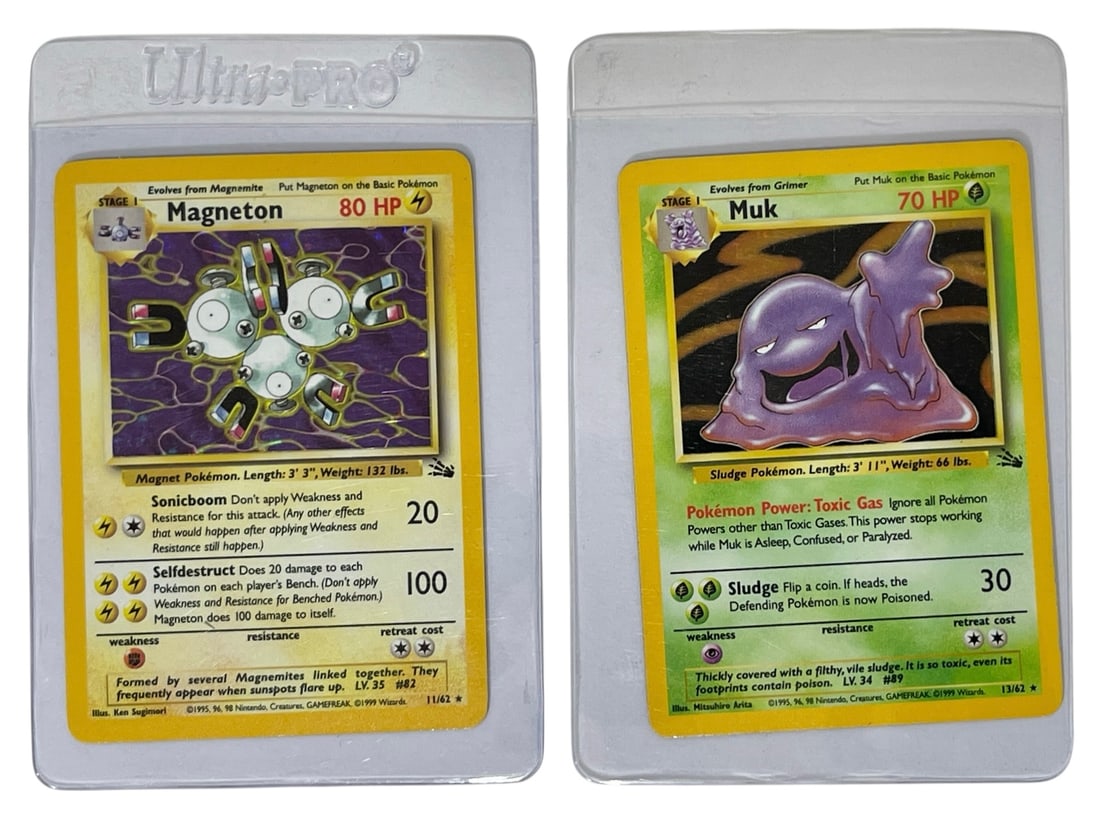 Pokemon Trading Card Collection | Magneton and Muk: AUTHENTICATION HAS NOT BEEN PERFORMED TO GUARANTEE VERIFICATION | All purchases are made at the buyers discretion