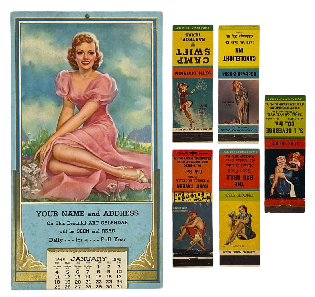 Vintage Calendar and Matchbox Cover Collection: Vintage Calendar and Matchbox Cover Collection