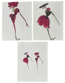 Luxury Fashion Brands | Original Designer Sketch | One of a Kind Artwork