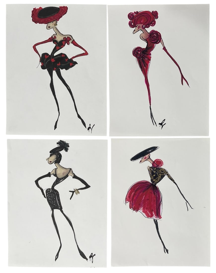 Luxury Fashion Brands | Original Designer Sketch | One of a Kind Artwork: Luxury Fashion Brands | Original Designer Sketch | One of a Kind Artwork