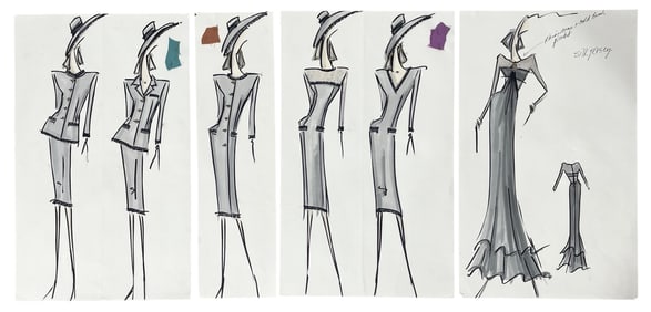 Luxury Fashion Brands | Original Designer Sketch | One of a Kind Artwork
