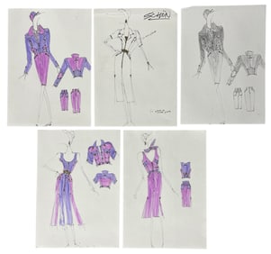 Luxury Fashion Brands | Original Designer Sketch | One of a Kind Artwork