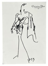 Christian Dior | Original Designer Sketch | One of a Kind Artwork