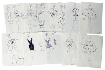 Luxury Fashion Brands | Original Designer Sketch | One of a Kind Artwork