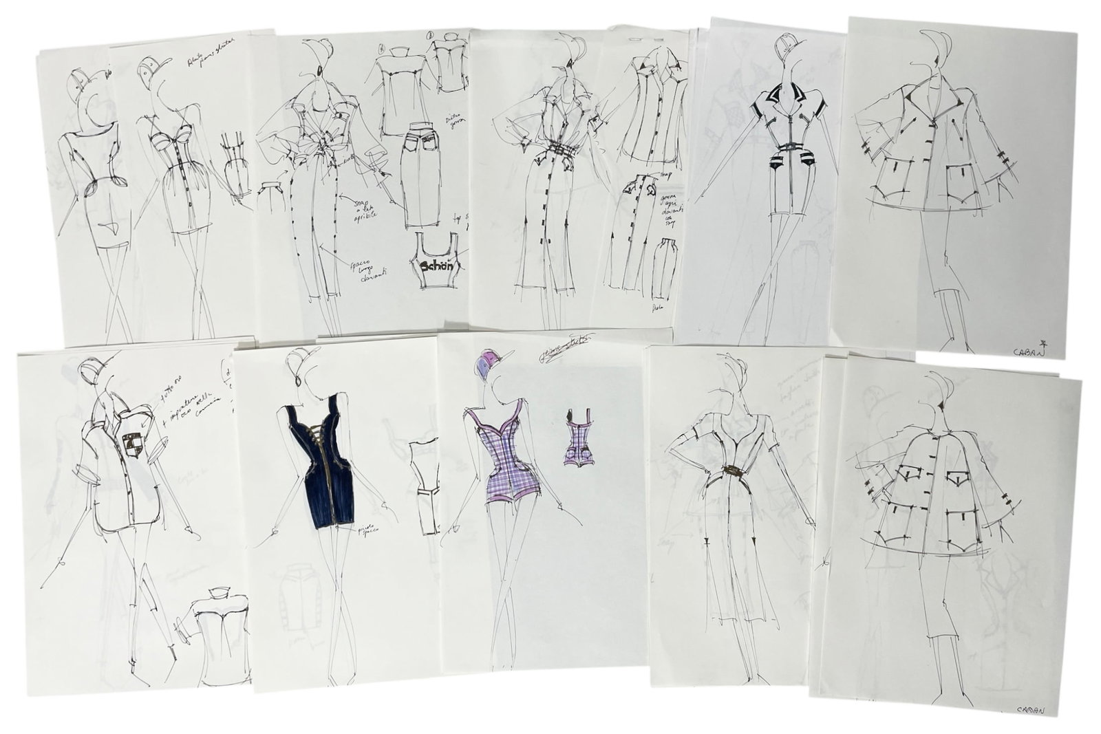 Luxury Fashion Brands | Original Designer Sketch | One of a Kind Artwork: Luxury Fashion Brands | Original Designer Sketch | One of a Kind Artwork