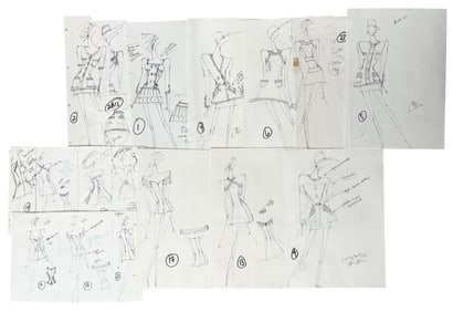 Luxury Fashion Brands | Original Designer Sketch | One of a Kind Artwork