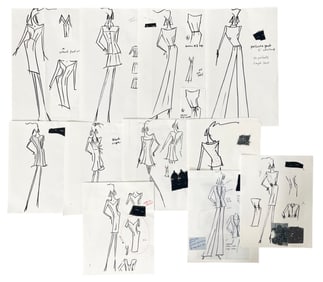 Luxury Fashion Brands | Original Designer Sketch | One of a Kind Artwork