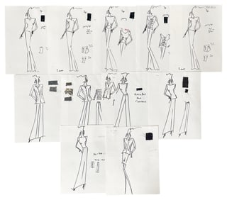Luxury Fashion Brands | Original Designer Sketch | One of a Kind Artwork