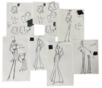 Luxury Fashion Brands | Original Designer Sketch | One of a Kind Artwork