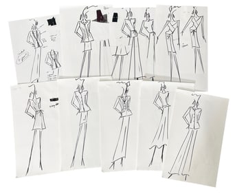 Luxury Fashion Brands | Original Designer Sketch | One of a Kind Artwork