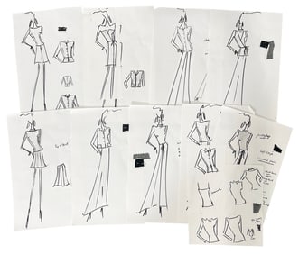 Luxury Fashion Brands | Original Designer Sketch | One of a Kind Artwork