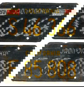 Vintage Liences Plates | Califorina