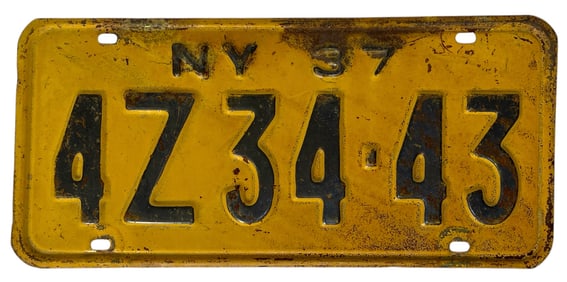 Vintage Liences Plates | New York