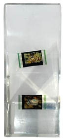 Disneys Snow White And The Seven Dwarfs Animation 35mm Film Cels In Acrylic Block