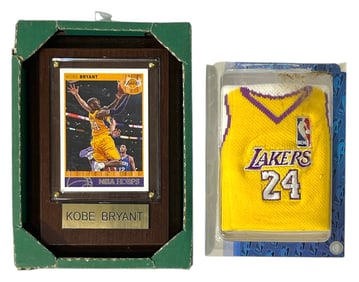 Kobe Bryant Basketball Collectors Card and Sweatband