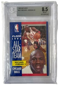 1991 to 1992 Fleer Michael Jordan | No. 211 | GRADED 8.5