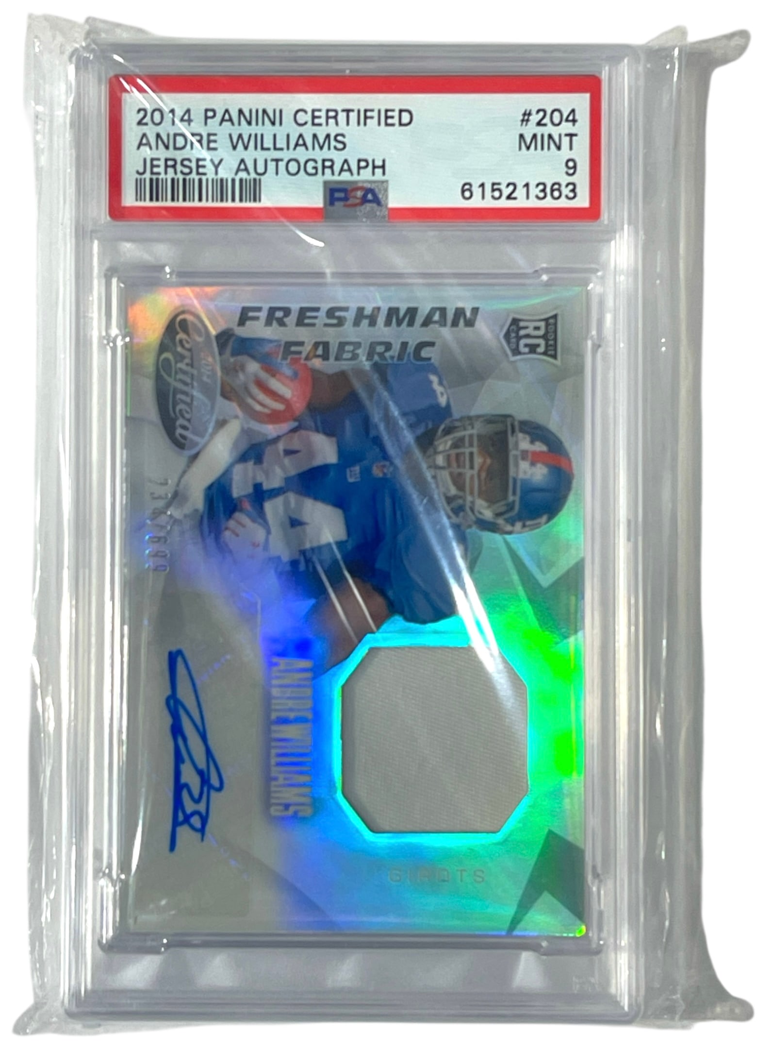 2014 Panini Certified Andre Williams | No. 204 | GRADED 9 (1 of 2)