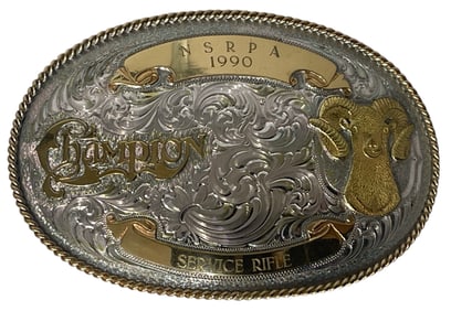 1990 NSRPA Champion | Service Rifle Belt Buckle