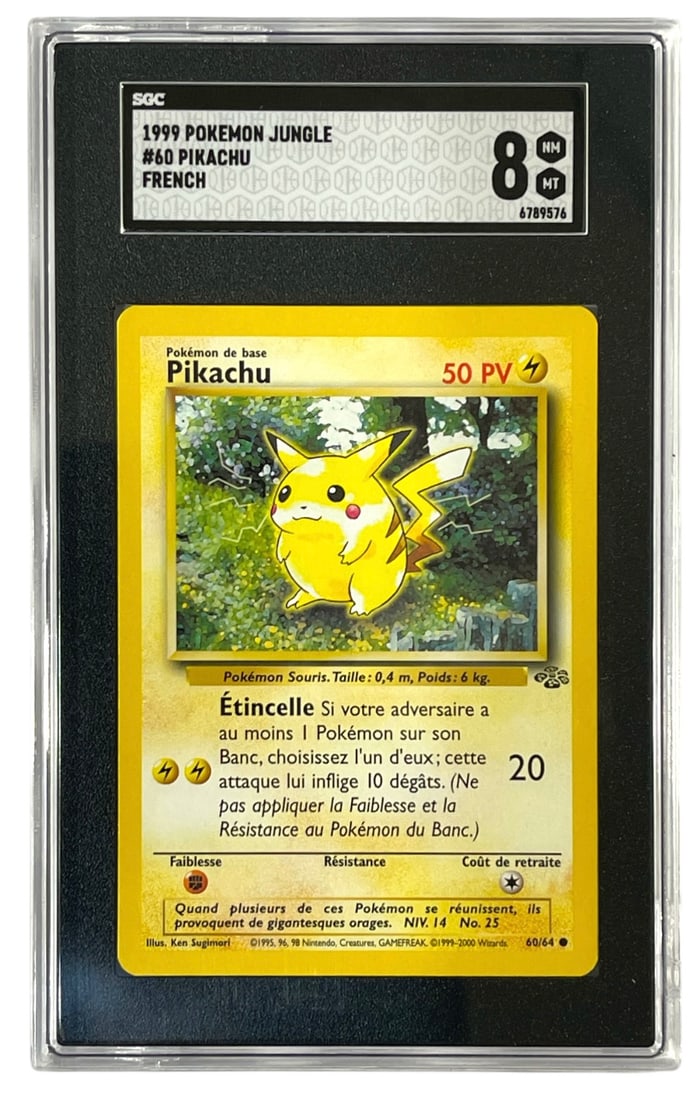 1999 Pokemon Jungle | No 60 | Pikachu | French Edition | Graded 8: 1999 Pokemon Jungle | No 60 | Pikachu | French Edition | Graded 8