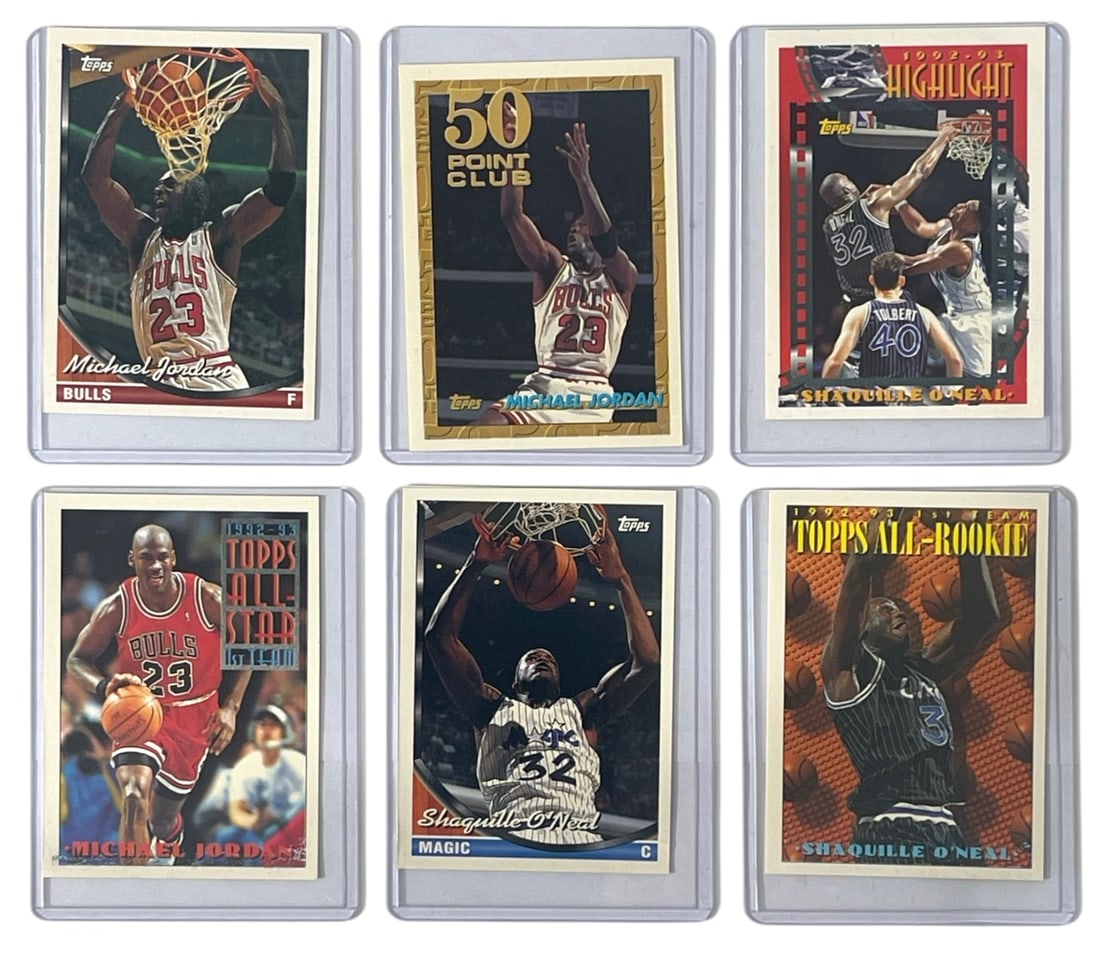Shaq and Michael Jordan Basketball Collectors Cards | Sports Collectors Cards: AUTHENTICATION HAS NOT BEEN PERFORMED TO GUARANTEE VERIFICATION | All purchases are made at the buyers discretion