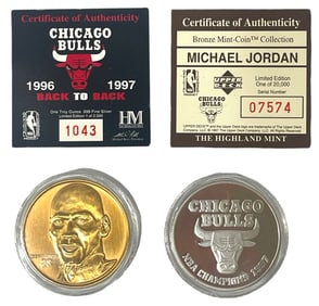 Michael Jordan Coin Collection With COA