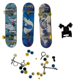 Three Pokemon Finger Skateboards