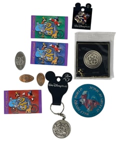 Disney Ticket Pin Coin and Button Collection