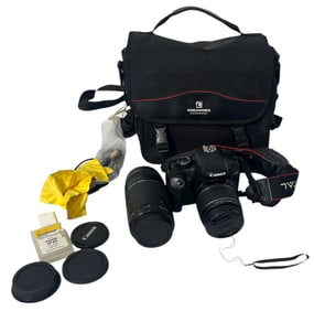 Canon Camera and Lens with Case Collection