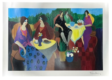 Signed Morning Social By Itzchak Tarkay | with coa