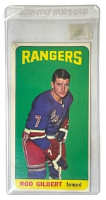1964 To 65 Topps Hockey Card Ft. New York Rangers Rod Gilbert