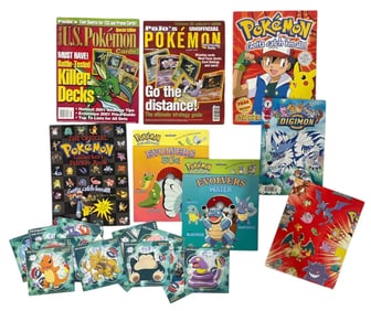 Pokemon Magazine and Sticker Collection