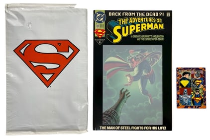 Superman Collectors Set DCs Superman No. 500 Comic Book and Trading Card