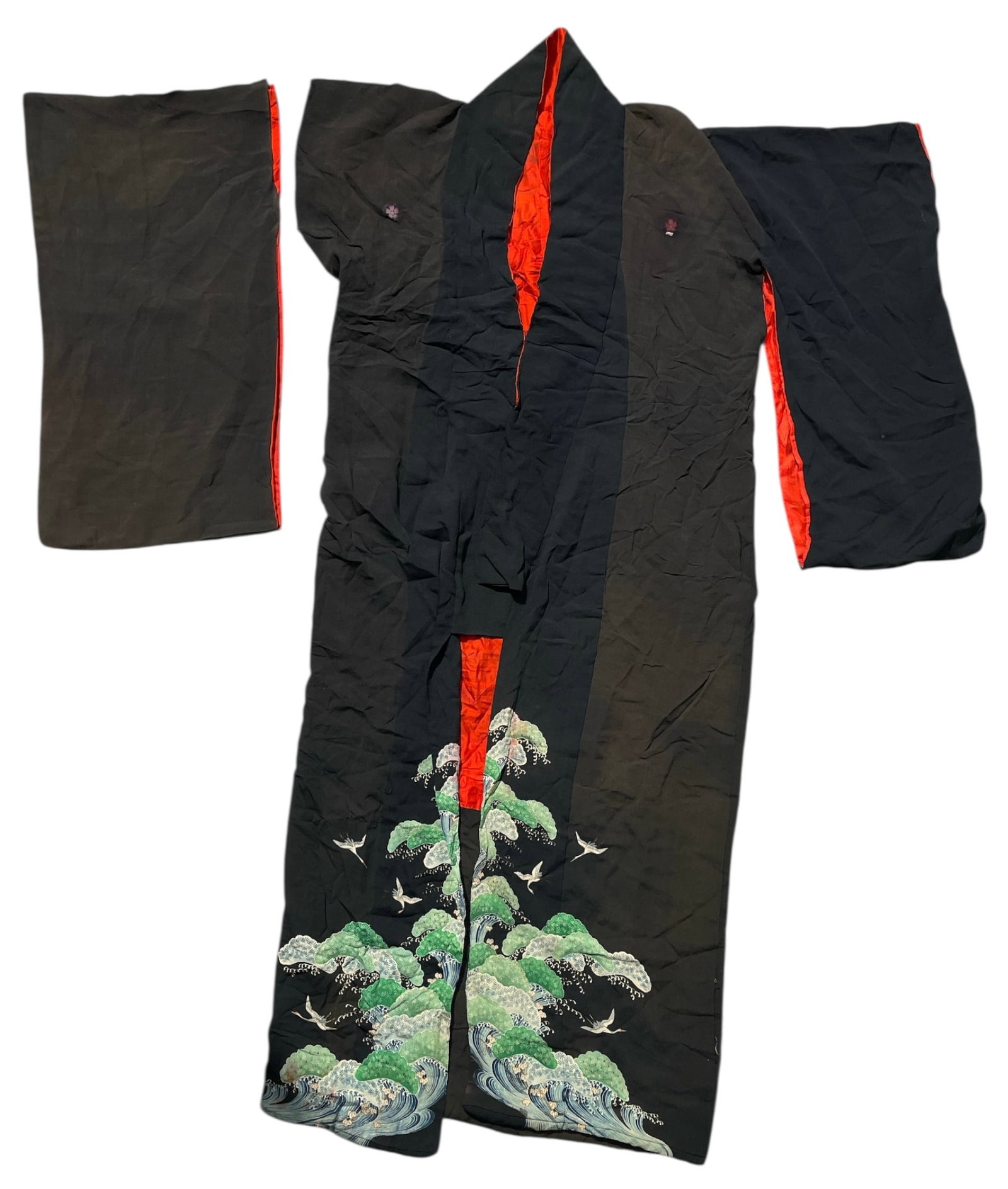 Black Silk Japanese Kimono: Black Silk Japanese Kimono