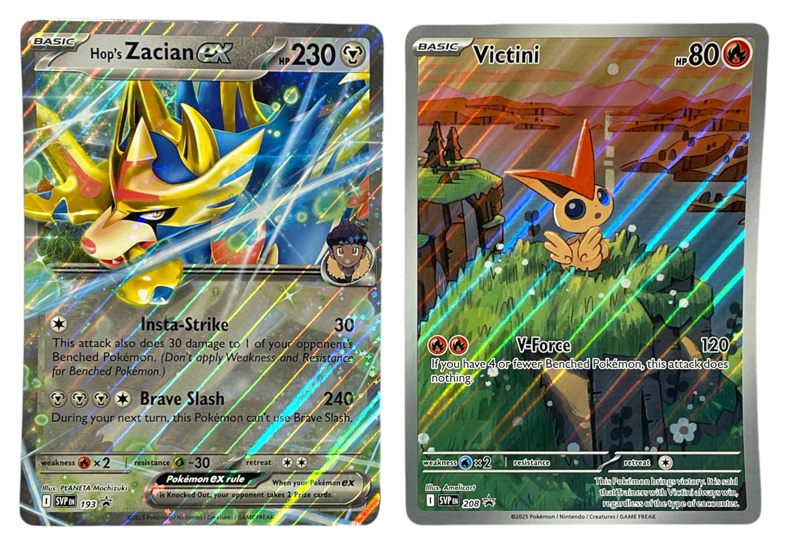 Pokemon Jumbo Cards | Zacian and Victini: AUTHENTICATION HAS NOT BEEN PERFORMED TO GUARANTEE VERIFICATION | All purchases are made at the buyers discretion