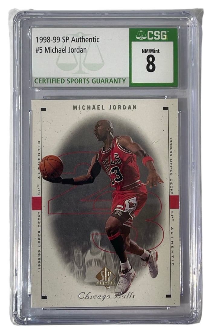 1998 to 99 SP Authentic Michael Jordan | No. 5 | Graded 8 (1 of 2)