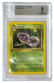 1999 Fossil 1st Edition | Arbok U | Graded 9