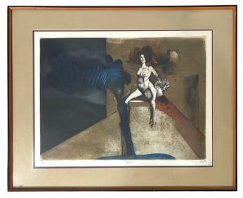 Framed Lithograph Print By Artist Tony Bass.